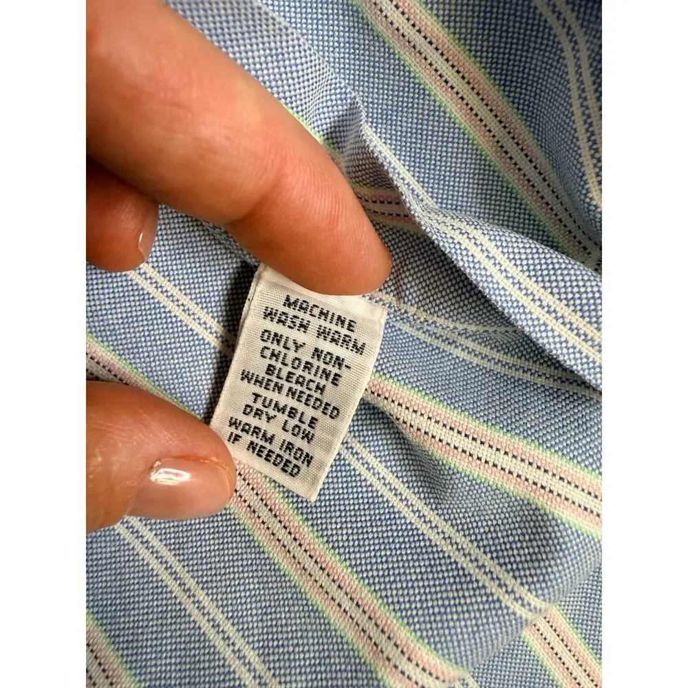 Polo Ralph Lauren Classic Fit Striped Oxford Shirt Size M Cotton